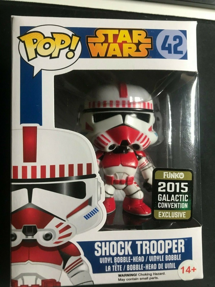 Brand New FUNKO POP 2015 STAR WARS CELEBRATION SHOCK TROOPER #42 Vinyl VAULTED