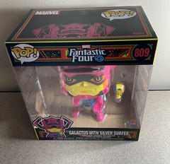 Marvel Galactus with Silver Surfer Black Light Version Jumbo 10-Inch Pop! Vinyl