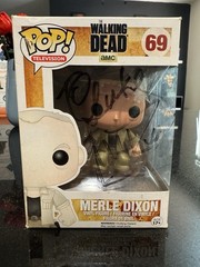 Funko Pop! The Walking Dead Merle Dixon #69 TWD Figure Signed by Michael Rooker