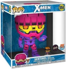 Funko Pop! New in Box X-Men Sentinel w/Wolverine Jumbo 10″ Chase Black Light