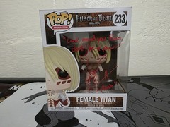 Funko Pop! Attack On Titan Female Titan 6″ Signed/coa