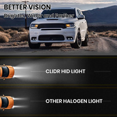 Front HID Headlights Compatible with Dodge Durango 2016-2020 Headlamp Assembly W