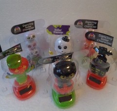 LOT 6 HALLOWEEN SOLAR DANCER SPOOKY WIGGLER JIGGLER BOBBLE HEAD SUN CATCHER NIP
