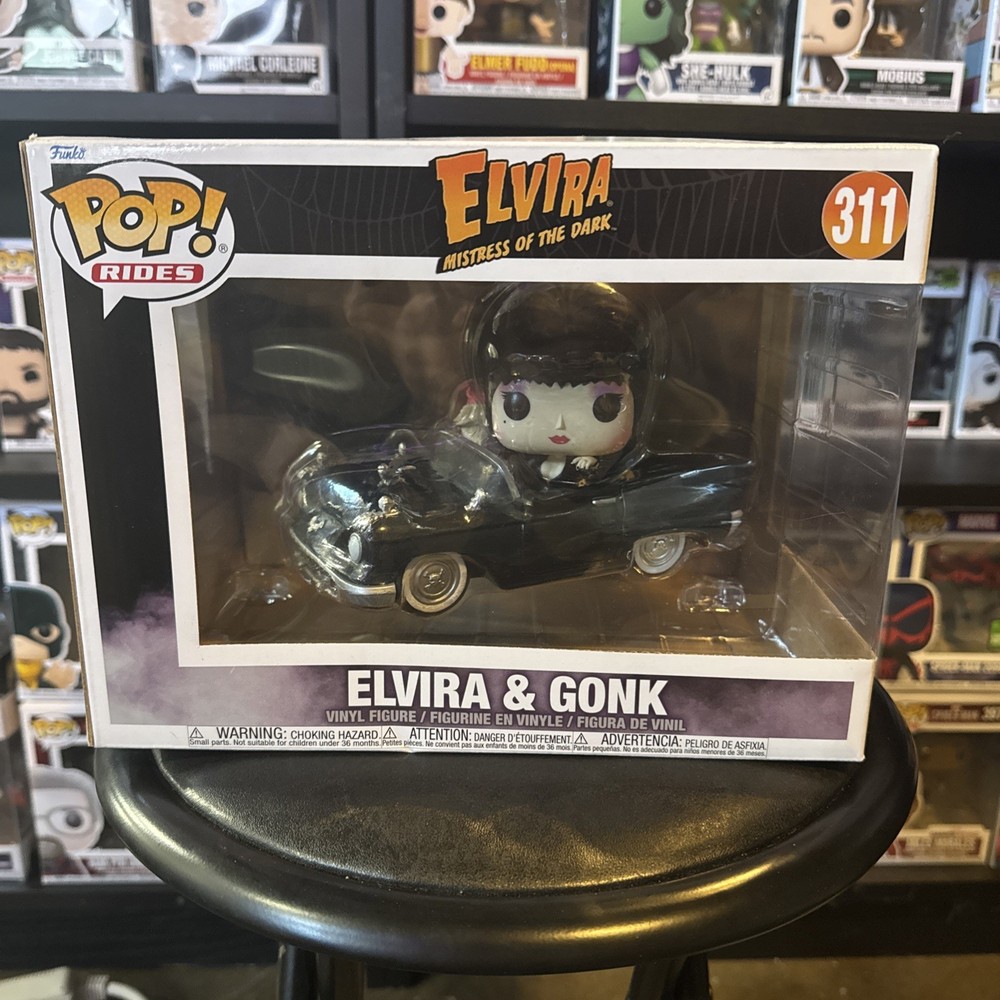 Funko Pop! Rides Deluxe: Elvira, Mistress of the Dark – Elvira & Gonk #311