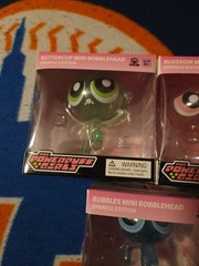 Powerpuff Girls Mini Bobblehead Set 3” Sparkle Edition Bubbles Buttercup Blossom