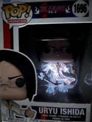 Funko POP Bleach #1696 Uryu Ishida Common CUSTOM GLOW With Bleach Stickers