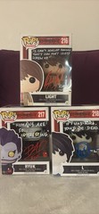 DEATH NOTE SIGNED FUNKO POP GRAIL SET – JSA AUTHENTICATED – LIGHT, RYUK, L
