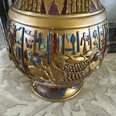 Veronese Egyptian 8″ Canopic Resin Jar Candle Holder Sculpture