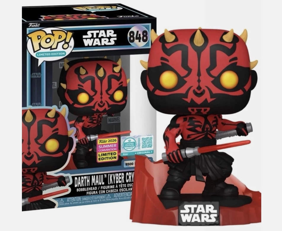 Funko Pop Star Wars Darth Maul Kyber Crystal 848 SDCC 2026 LE 9500 PRESALE