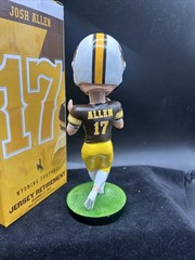 New Josh Allen Retire Jersey #17 Bobblehead University of Wyoming Buffalo Bills