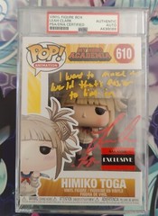 Funko POP! My Hero Academia Himiko Toga 610 Leah Clark Signed PSA Authenticated