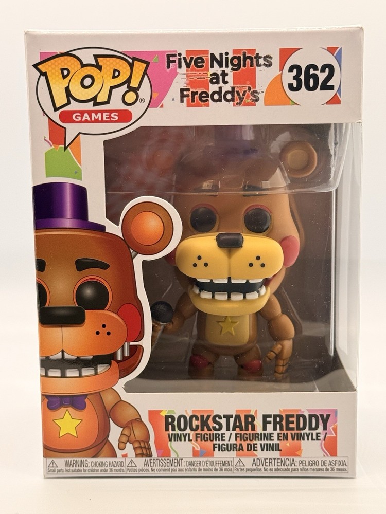 Funko Pop! Rockstar Freddy #362 FNAF Pizza Simulator Common + Soft Protector