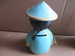 VINTAGE BANK OF CHINA BOBBLE HEAD NODDER COIN BANKS – LOT OF FOUR