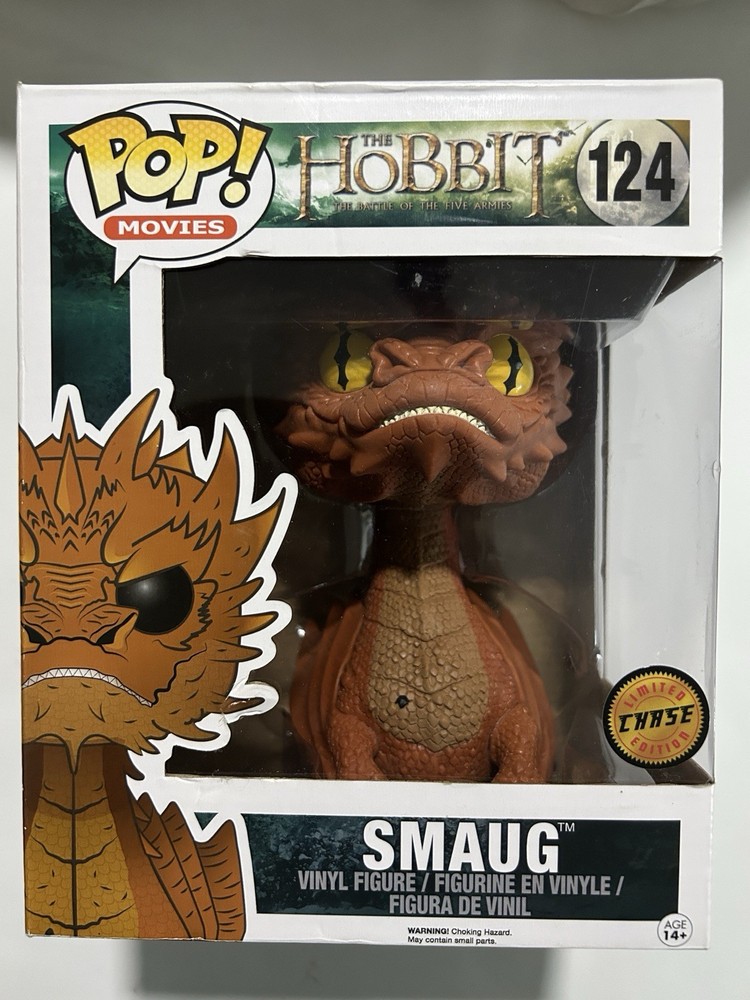 Funko Pop! Hobbit 124 Smaug Yellow Eyes Chase Lord of the Rings. Damage Box New