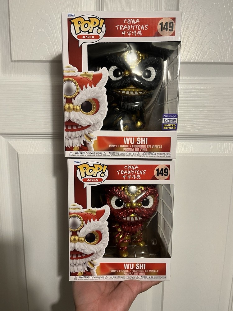 Funko POP! Asia: China Traditions – Wu Shi #149 Bundle! Red & Black SDCC 2023