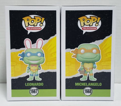 LOT OF 2 LEONARDO & MICHELANGELO EASTER Teenage Mutant Ninja Turtles Funko POP!