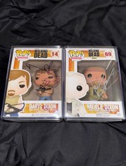 The Walking Dead Funko Pops Daryl And Merle Dixon SIGNED *NO COA*