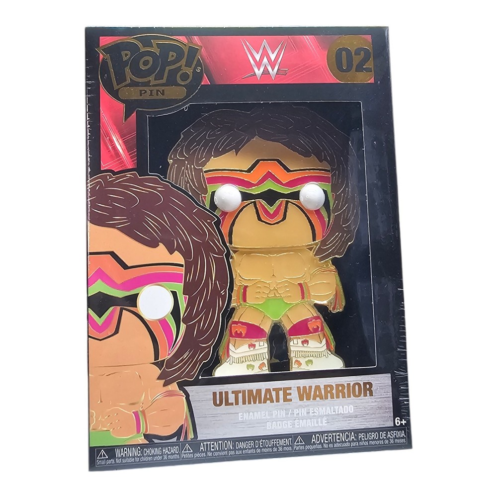 Funko Pop! Pin: WWE The Ultimate Warrior Large Enamel Pin – Sealed