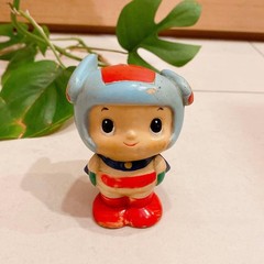 Showa Retro Agricultural Cooperative Super kun Sofubi Piggy Bank Rare Item 1 Pie