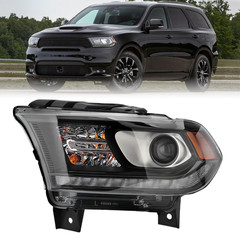 Front HID Headlights Compatible with Dodge Durango 2016-2020 Headlamp Assembly W