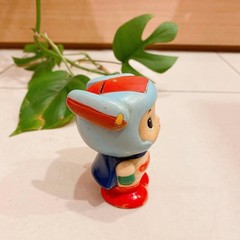 Showa Retro Agricultural Cooperative Super kun Sofubi Piggy Bank Rare Item 1 Pie