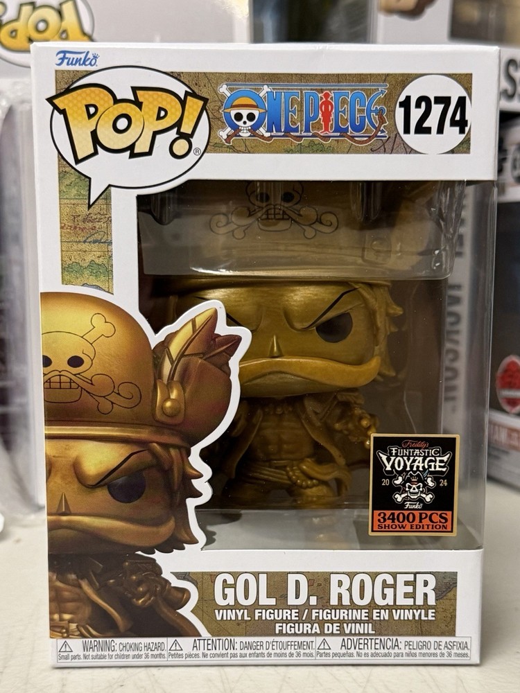 Funko Fundays Exclusive One Piece #1274 Gold Gol D. Roger Pop LE 3400 + ARMOR