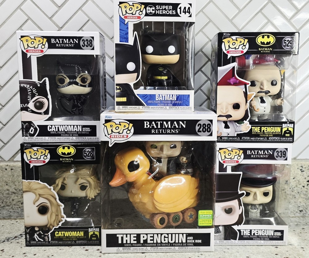 Lot Of 6 Batman Returns Funko Pop New SEALED. Penguin, Catwoman, Batman