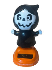 Halloween SOLAR SPOOKY SKELETON & COSTUME~Animated Sun Dancer~Bobblehead