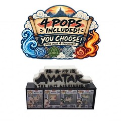 Avatar The Last Airbender Bitty Pop Display + 4 Pops Inc! YOU PICK Characters!