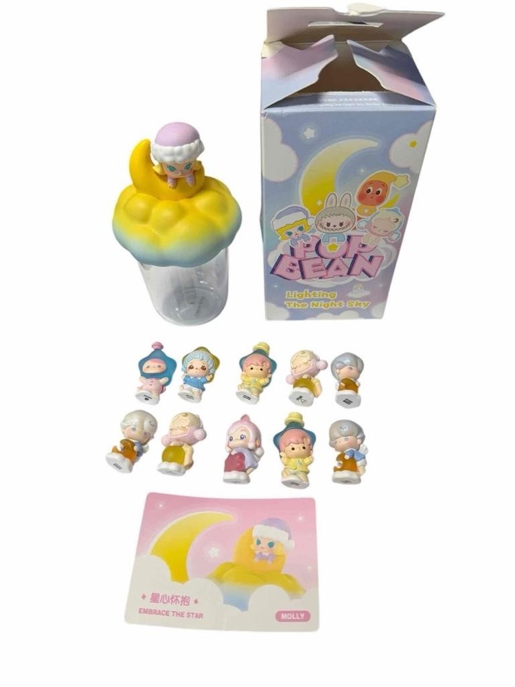 Pop Mart Molly Pop Bean Collection Lighting The Night Sky Jar + 10 Beans