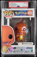 Charmander Pearlescent 2023 Pokemon Center Funko POP! 455 PSA GEM MT 10 IN HAND!