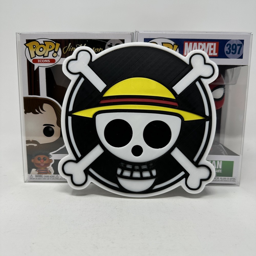 3D Printed ONE PIECE Logo Fan Sign for your Funko Pops and collectibles