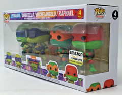 Funko Pop! Teenage Mutant Ninja Turtles Mutant Mayhem 4 Pack Amazon Ex Glows