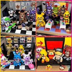 FNAF SNAPS 4 STAGES Plus 18 Figure Lot Chica Freddy Bonnie Foxy Jumpscare Baby