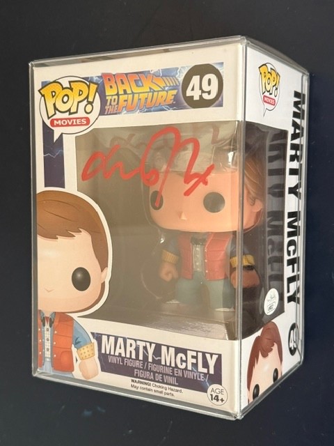 Michael J Fox Autographed BACK TO THE FUTURE Signed Funko Pop JSA Authenticated