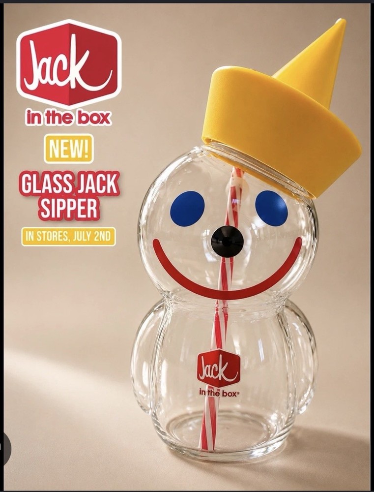 Jack in the Box glass sipper cup limited edition released July 2, 2026