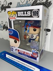 JOSH ALLEN NFL #109 VAULTED SIGNED AUTOGRAPHED FOOTBALL FUNKO POP BILLS-PROOF