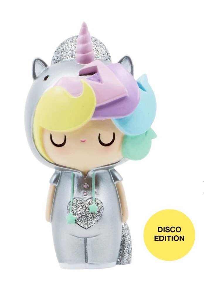 Momiji Message Doll LITTLE STARLIGHT GIRL DISCO🦄Hand Painted Silver Unicorn NEW