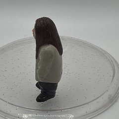 Female Mini Figurine Brown Hair Gray Jacket Black Pants & Shoes 1 Pack