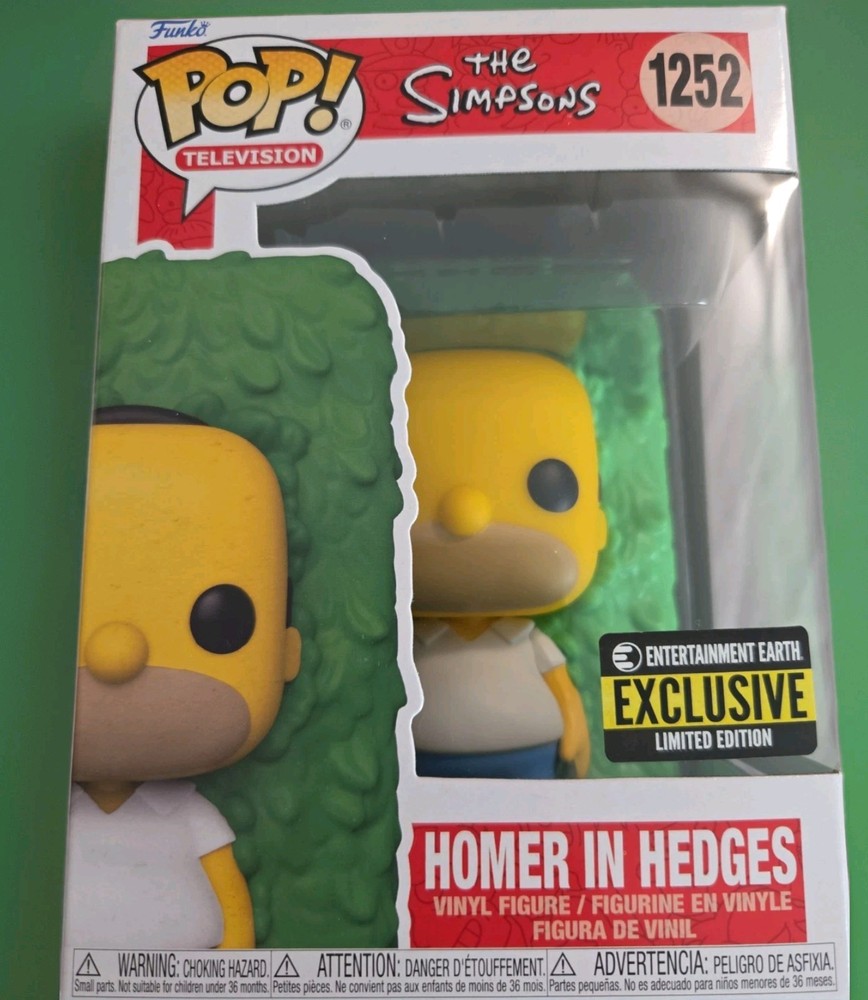 Funko Pop TV The Simpsons Homer in Hedges Entertainment Earth 1252 Vinyl Figure