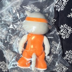 Wolf Plastic Figure Toy, Orange & White Outfit, Unopened in Original Packaging