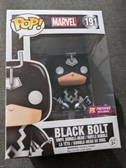 Funko Pop Marvel #191 Black Bolt Silver PX Previews Exclusive