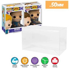 2 POPS SIDE BY SIDE Pop Protectors for Funko, 50mm thick, UV & Scratch Resistant