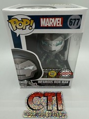 FUNKO POP MARVEL INFAMOUS IRON MAN #677 W/ PROTECTOR – SPECIAL EDITION GLOW GITD