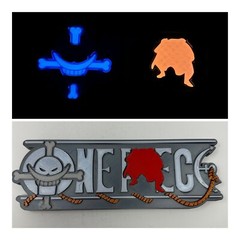 3D Printed ONE PIECE (GITD) WHITE BEARD Sign for your Funko Pops & collectibles