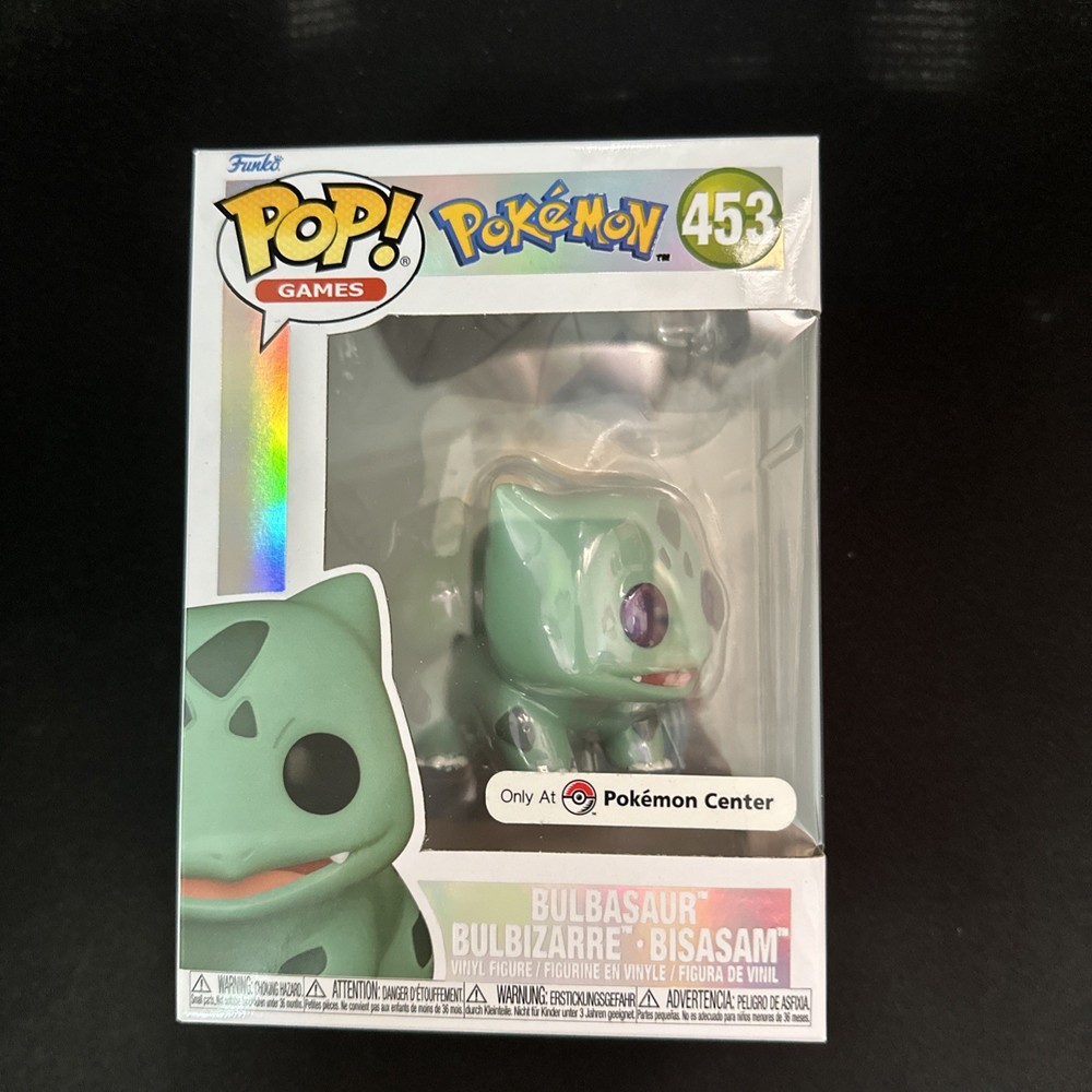 New Funko POP Pokemon Center Exclusive Bulbasaur Pearlescent Vinyl Figure #453