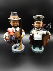 Lot of 2 Bobbleheads…Count Bob & Pilgrim Bob, Colorado Belle, Laughlin NV