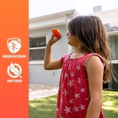Nerf Micro Squishy Foam Sports 3-Pack | Football, Soccer Ball & Basketball Set