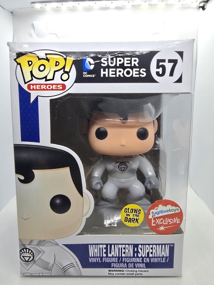 Funko Pop DC Super Heroes White Lantern Superman 57 Fugitive Glow in the Dark