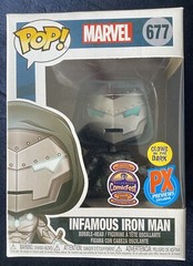 Funko Pop! Infamous Iron Man 677 Special Edition Glow In The Dark Marvel Dr Doom